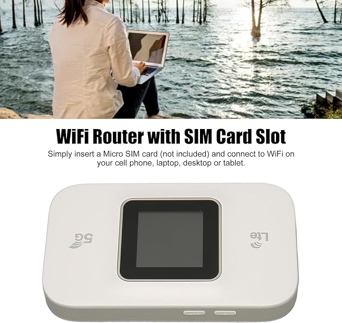 4G WiFi Wireless Access Point Mobile WiFi Access Point Unlocked WiFi Router Mobile Hotspot Device Portable WiFi Router with Card Slot