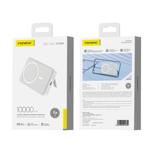 BANCO DE ENERGÍA INALÁMBRICO MAGNÉTICO CX100 10000MAH (15W)