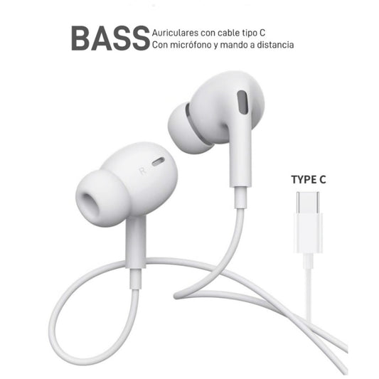 Auriculares con cable tipo C