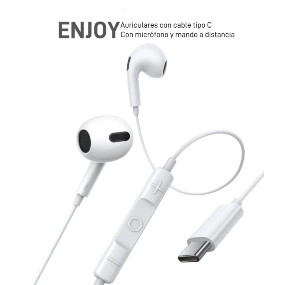 Auriculares con cable tipo C