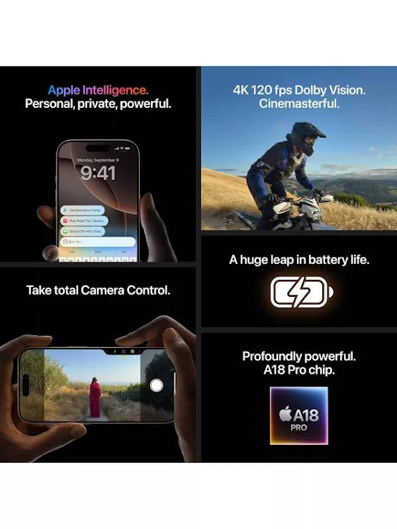 Apple iPhone 16 Pro Max, Titanio Desierto, 1 TB, 5G, 6.9 " OLED Super Retina XDR, Chip A18 Pro, iOS